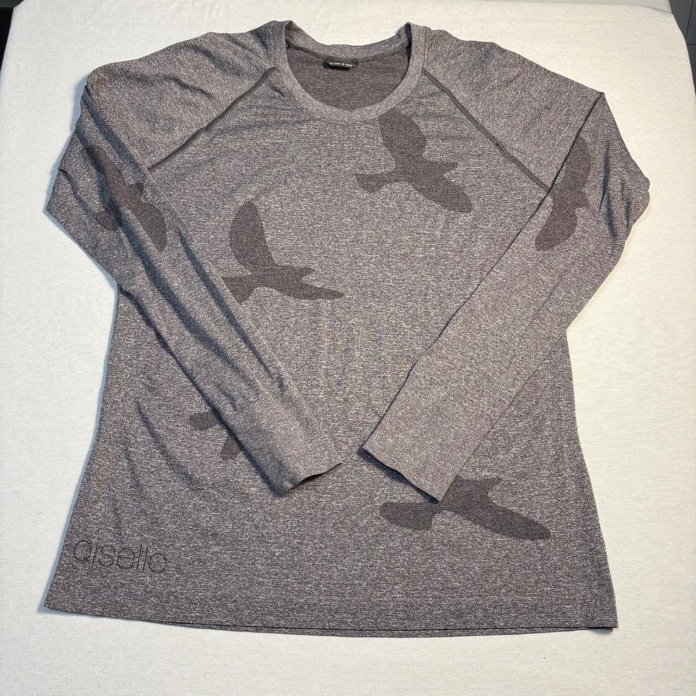 Oiselle Flyte Long Sleeve Top Grey XL Excellent